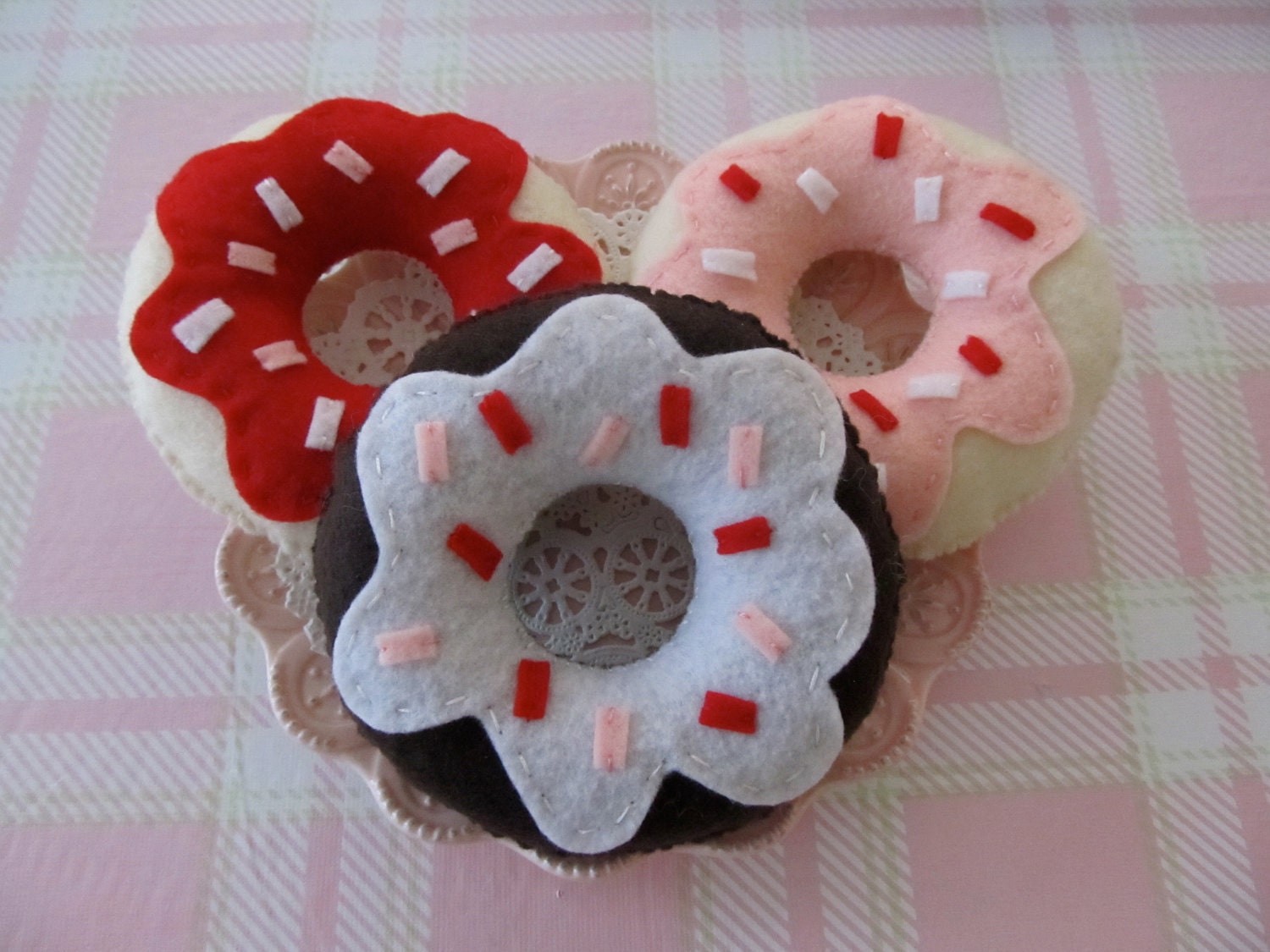 Sweet Felt Frosted Doughnut Set, Made to Order