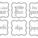 Printable Kitchen/ Household Labels "Girly Grey" Collection