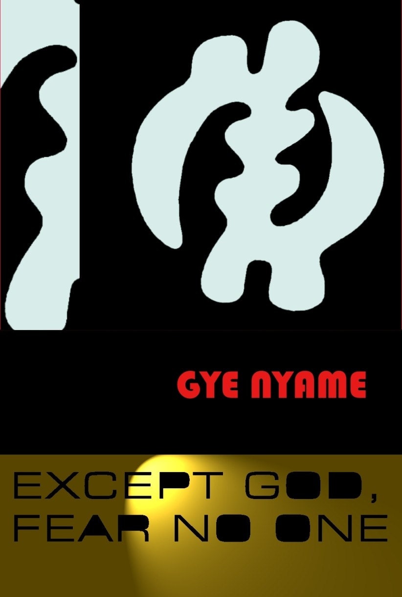 GYE NYAME Adinkra Symbol Poster - Archival Art Print