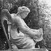 Angel Photo Angelic Guardian Writing Writer Scribe Christian Catholic Religious Statuary Black and White Fine Art Photography 8" x 10" Print