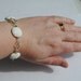 Lampwork Bracelet, Wire Wrapped Bracelet, Sand Dollar Dreams