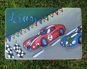 Personalized Race car step stool