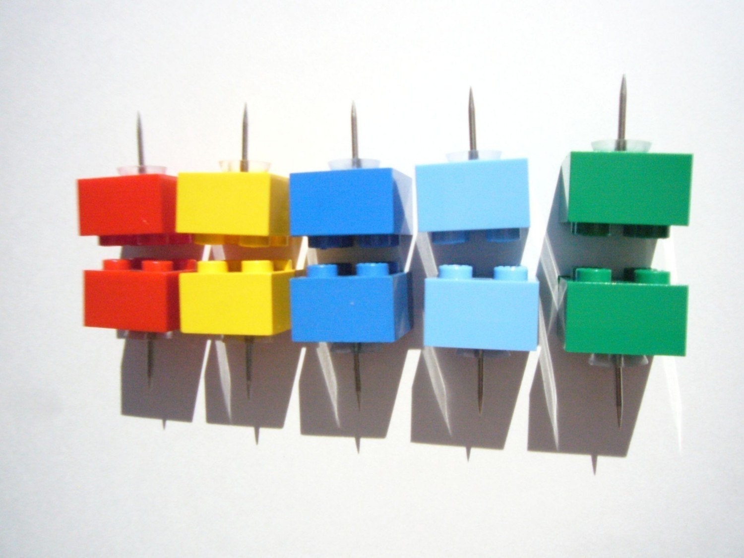 Toy Brick Thumb Tacks, set of 10
