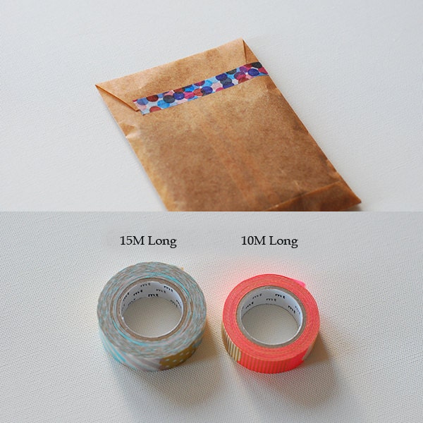 Fluorescent color Japanese Washi Masking Tapes / Hot Pink (15m Long, 50 percent more)