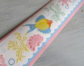Vintage Wallpaper Border Rolls 1940s Seashore Pattern