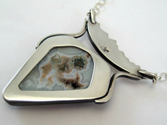 Ocean Jasper Druzy Necklace- 14kt & Sterling Silver