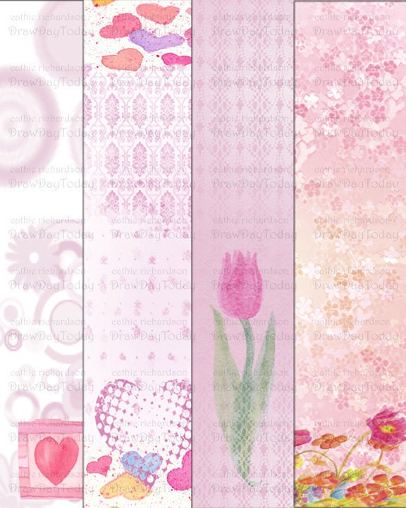 Victorian Pink Stationery Set Printable Paper Scrapbooking Instant Digital Download
