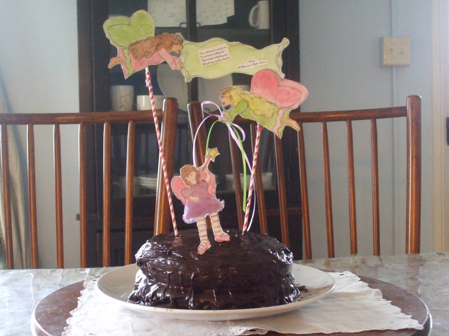 Custom Fairy Birthday Cake Topper Set (Set of 3)