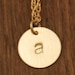 Gold Initial Monogram Disc Charm Necklaces - Layered Custom Personalized 2 Initials
