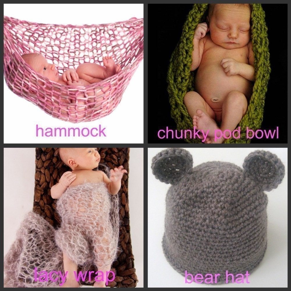Baby Photography Prop PATTERNS, Infant Crocheting Pattern eBook Package, 10 Best Selling Baby Patterns, Digital Download