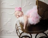 Pink Baby Crown, Photography Prop Crocheted for Princess Girls