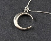 Crescent Moon Necklace New Moon Sterling Silver