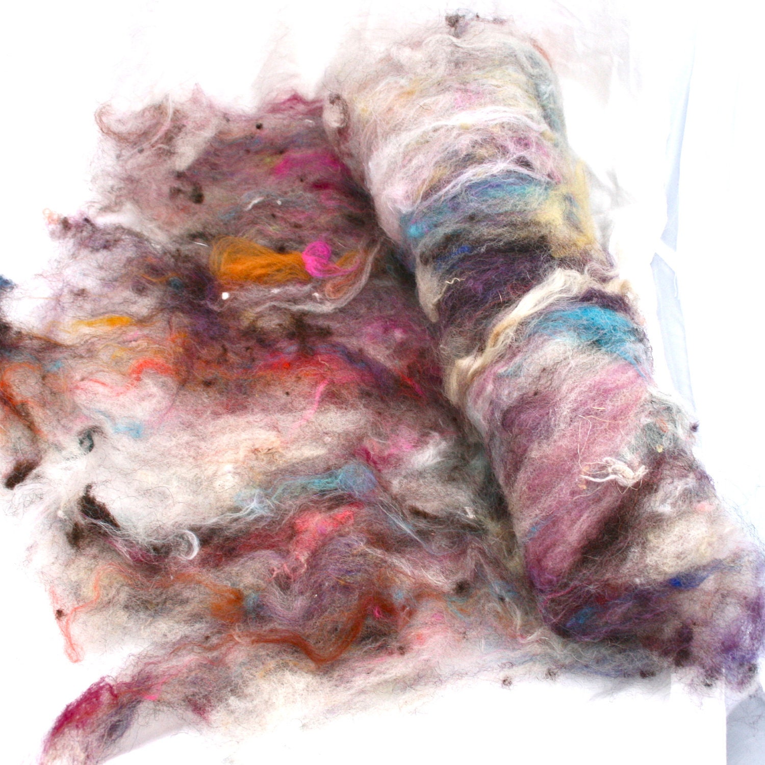 Wild Fibre Batt -Spinning and Felting Fibre - Roving - Fiber - Glam Art Batt
