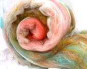 Coral Reef - Fibre Batt - Spinning - Felting - 100g - 4 oz -Merino - Falkland- Hand Dyed