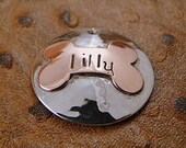 Custom Dog ID Tag Domed Bone