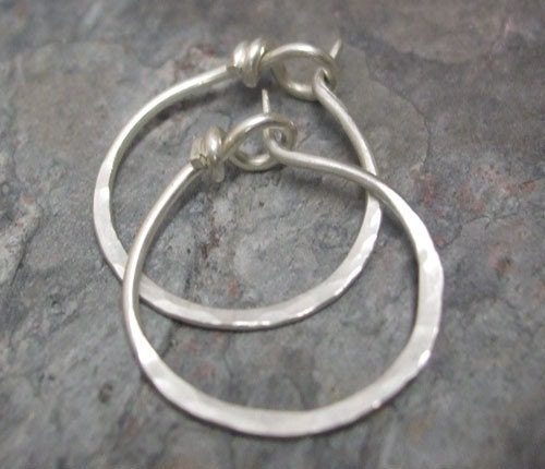 Sterling Silver Infinite Hoops,18g,Sml., Handforged by ThePurpleLilyDesigns