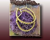 Twisted Hoops, in Brass, sml, 20g, ThePurpleLilyDesigns