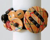 All Wood Button/Buckle Bracelet
