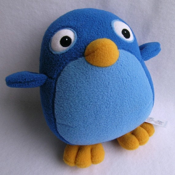 Blue Penguin Stuffed Toy Bird, Limited Edition by Stuffed Silly