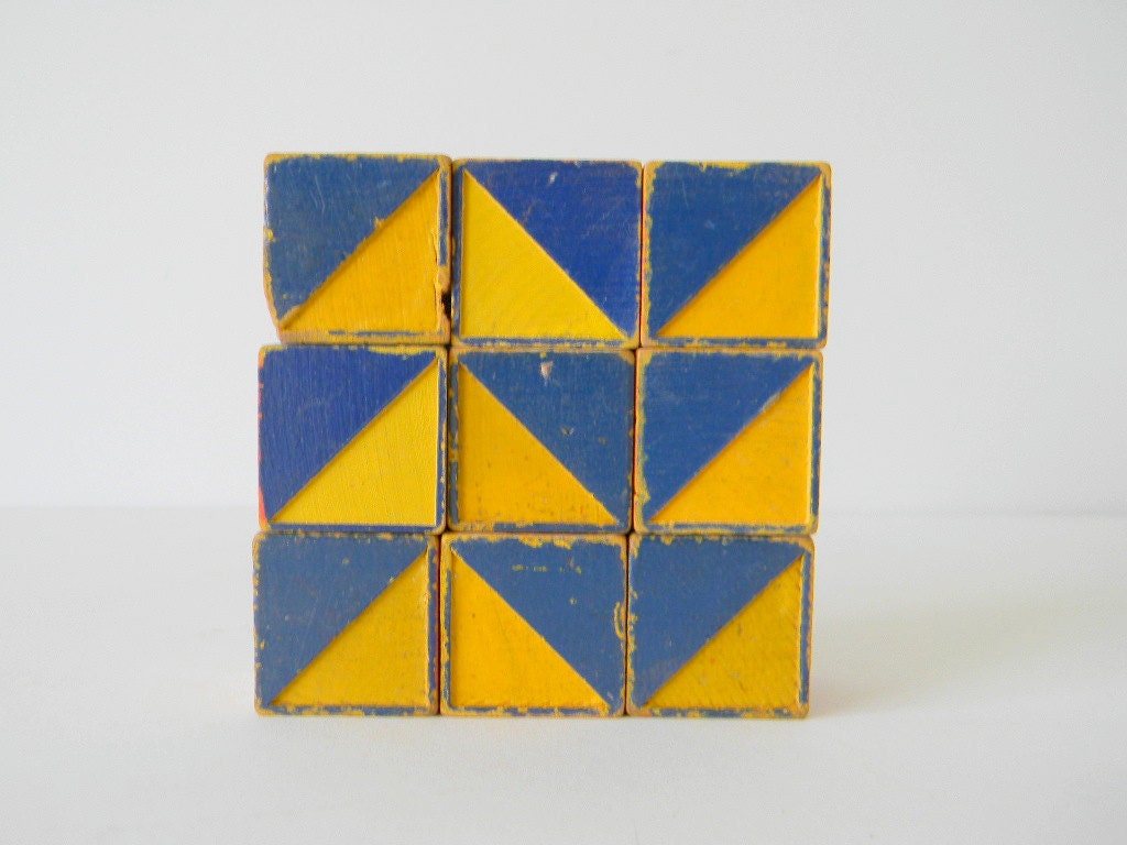 9 block set of nautical signal code flag pattern blocks