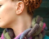 Midnight Hoop-la Crochet Scarf FREE WORLDWIDE SHIPPING