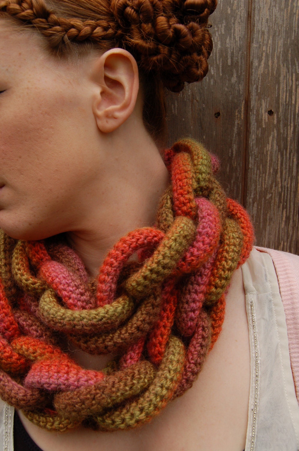 Harvest Hoop-la Crochet Scarf FREE SHIPPING