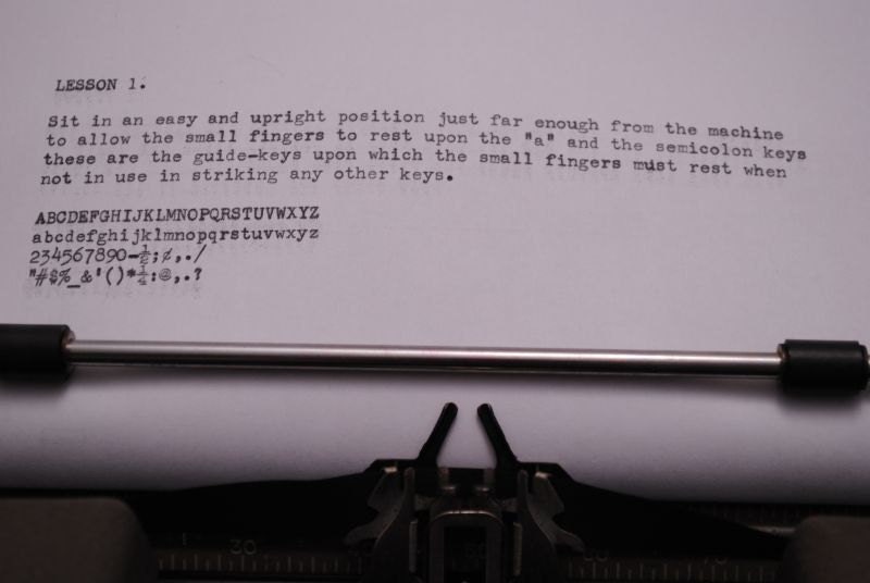Vintage Typewriter Smith Corona Sterling 1950s Brown