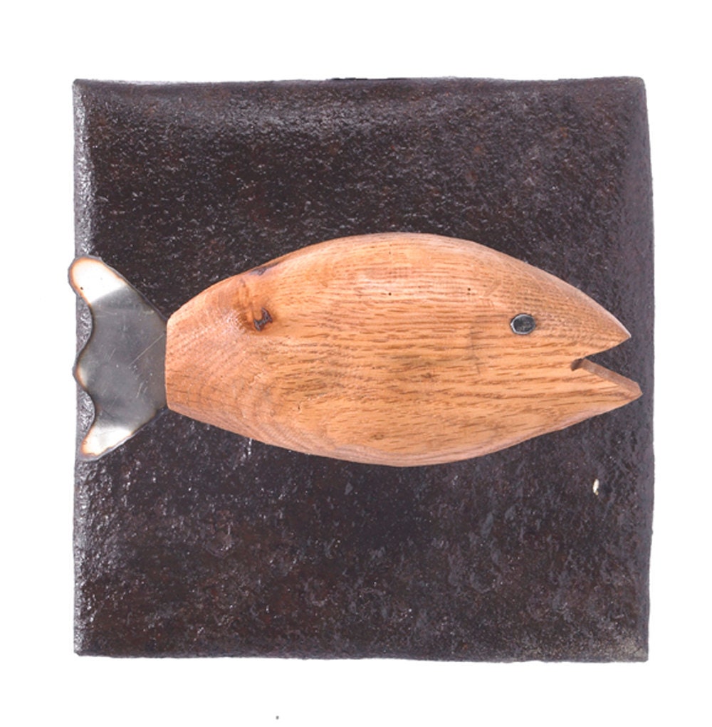Art Metal Wall Sculpture Fish Tile