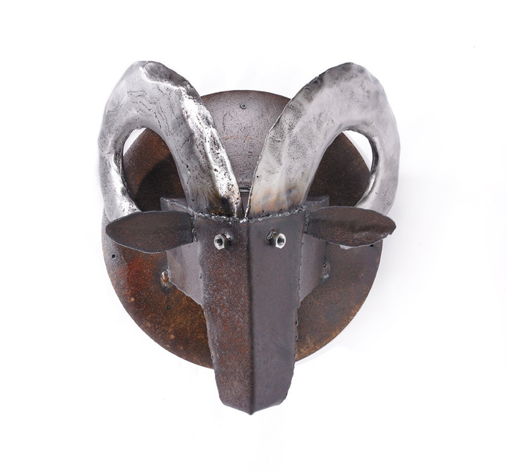 Art Metal Wall Sculpture Ram's Head