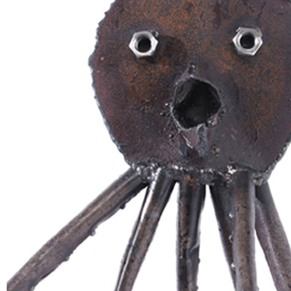 Octopus Wall Sculpture Reclaimed Farm Metal