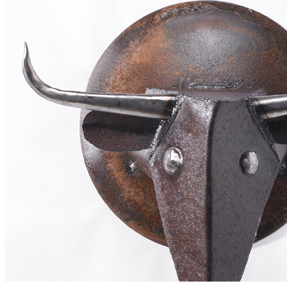 Art Metal Wall Sculpture Steer Head