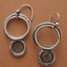 Copper, Forged Sterling Silver Earrings