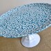Wedding Gift / Cupcake Stand / Cake Stand-Teal Blue Swirl-As Featured in BRIDES Magazine