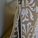 Burlap/Jute Market Tote with Damask Print and Vintage Lace