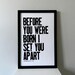 Baby Nursery and Children's Wall Decor, Modern Black and White Letterpress Religious Art Posters, Set of 2, Jeremiah 1:5, 11x17