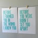 Nursery Decor, Children's Wall Art, Aqua Religious Posters, Set of 2, Jeremiah 1:5, 11x17 Letterpress Prints
