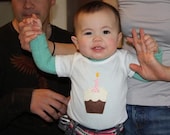 First Birthday Cupcake Onesie