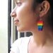 Rainbow jewelry - Rainbow Earrings - Colorful jewelry - Fun jewelry - Fun, Red, Orange, Yellow, Green, Blue, Indigo, Purple, Violet
