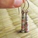 Unique jewelry - Paper earrings - Long earrings - Japanese Calligraphy - Unique, Spring, Summer - White, Black, Coral Pink, Peach, Red