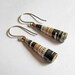 Newspaper Bead Earrings - First anniversary gift - Recycled jewelry - Recycled, newspaper, paper, black, white, brown, print, upcycled