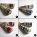 Newspaper Bead Earrings - First anniversary gift - Recycled jewelry - Recycled, newspaper, paper, black, white, brown, print, upcycled