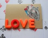 LOVE Heart 3D Art Card  Giving and Framing Valentine