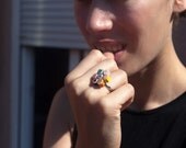 Rainbow lapicitos ring