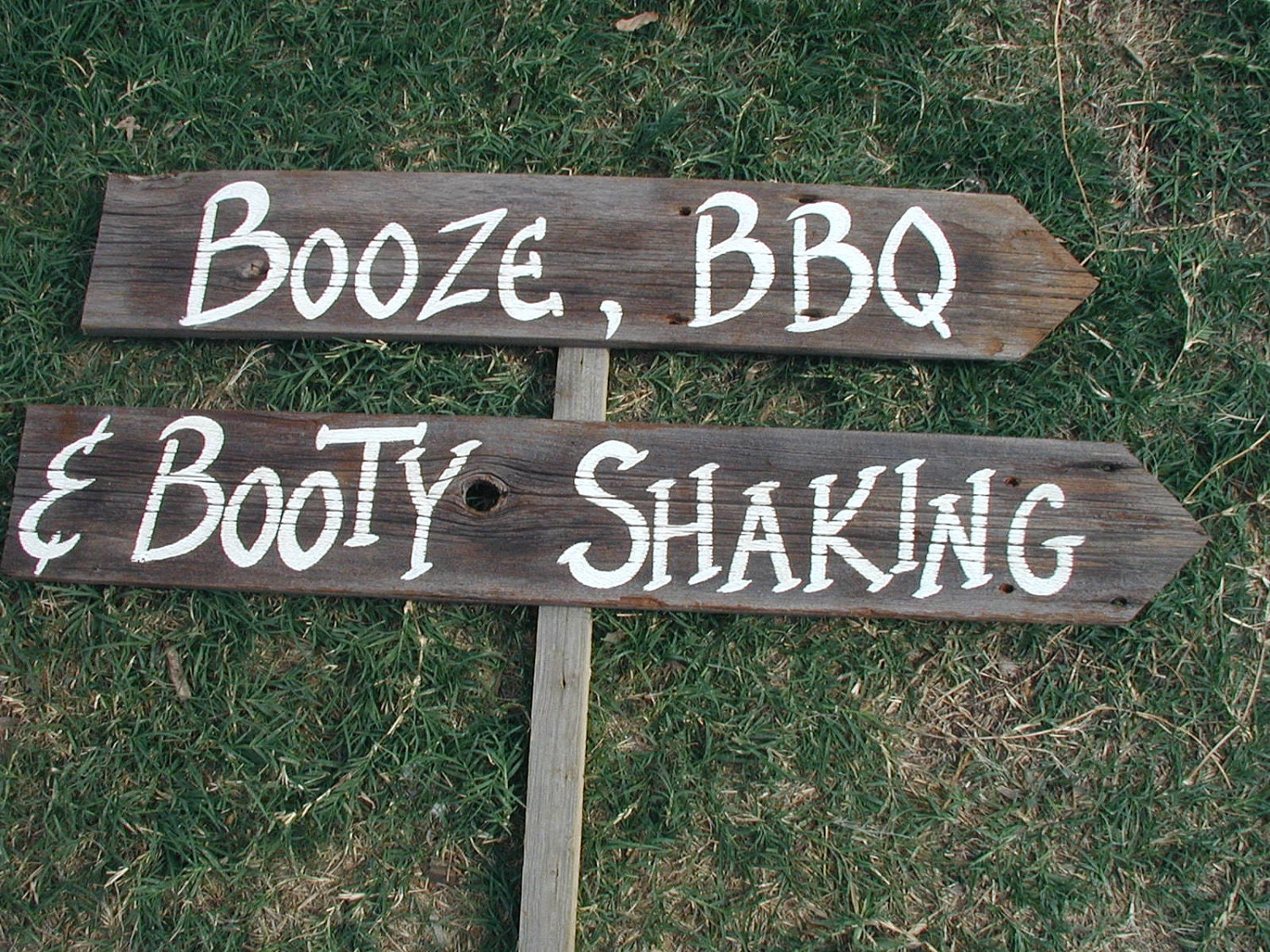 Wedding Sign on Stake Rustic Western Bridal Directional Reception Dancing Party