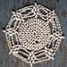 vintage sea shell housewares home decor hot pad plate trivet natural beach ocean shells shabby cottage chic snowflakes snow