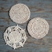 vintage sea shell housewares home decor hot pad plate trivet natural beach ocean shells shabby cottage chic snowflakes snow