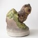 vintage owl home decor porcelain figurine retro contemporary style woodland bird brown green nature