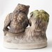 vintage owl home decor porcelain figurine retro contemporary style woodland bird brown green nature