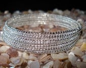 BRACELET and EARRINGS (6 coil - diamond)