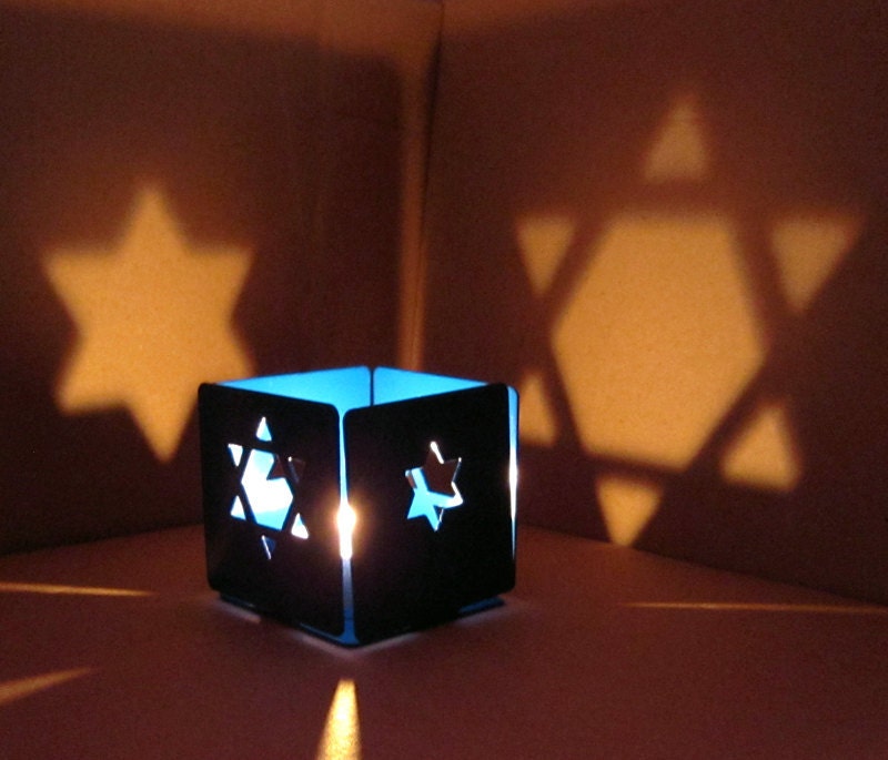 Star of David - tea-light candle holder FREE shipping made in Israel - limoryaron